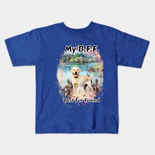 Dog - BFF Golden Labrador Kids T-Shirt